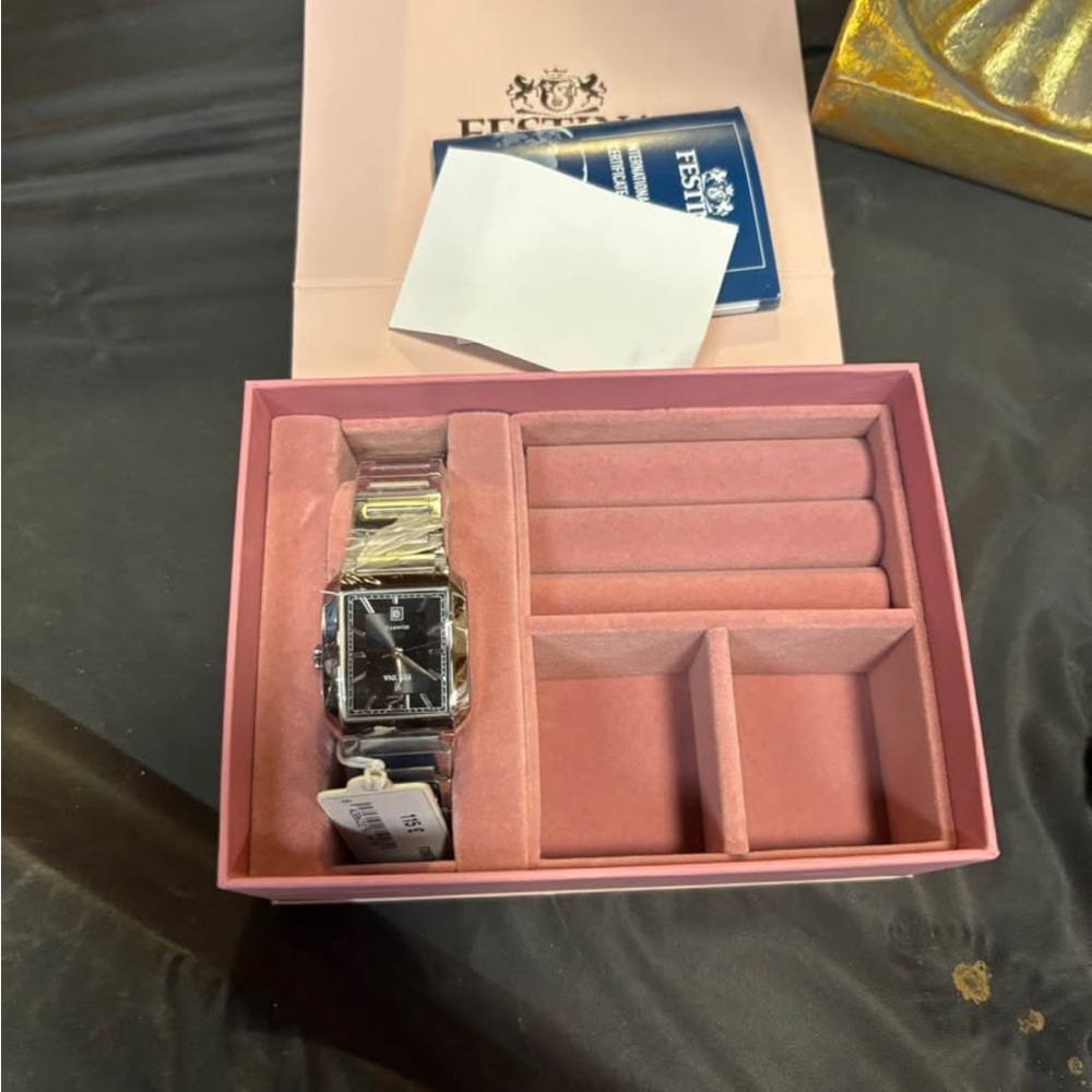 FESTINA ON THE SQUARE STAINLESS STEEL ANALOG LADIES WATCH